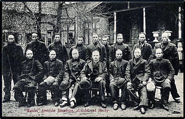 Rusland. “Wanda”, S/S, kinesisk besætning efter stranding ved Husby d. 15.3.1902. Warburg no. 1872. Kvalitet 8