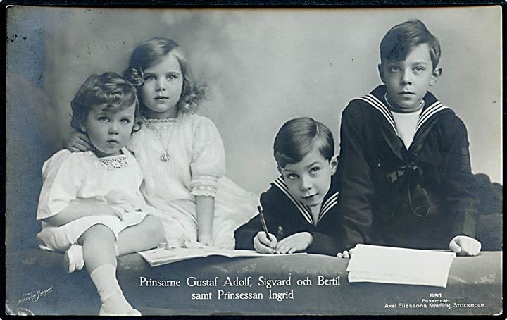 Prinsesse Ingrid og hendes søskende. A. Eliasson no. 691. Kvalitet 8