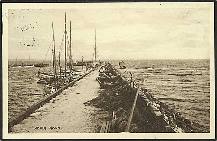 Havneparti fra Lynæs. Stenders no. 23831.