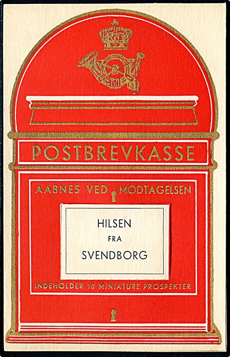 Svendborg, postkasse med prospekter. Stenders serie 2. Kvalitet 8