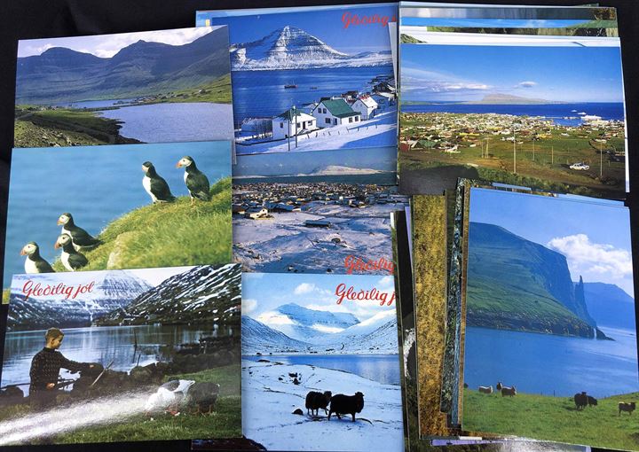 Færøerne. 52 forskellige moderne postkort - alle ubrugte fra omkring 1980. Kvalitet Mix