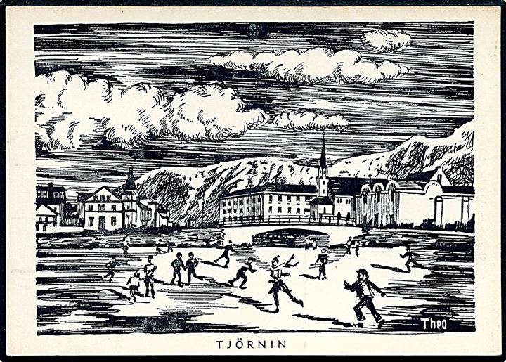 Theo: Island. Tjörnin. H. & S. u/no. 