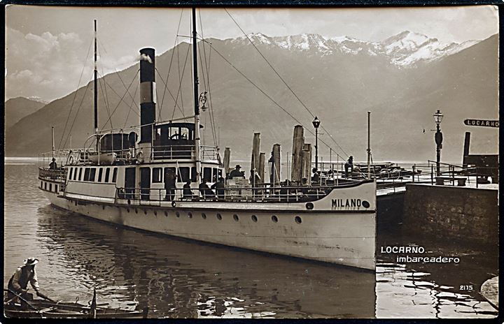 Milano, dampskib på Lorcarno søen. No. 2175.