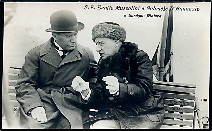 Italien. Benito Mussolini og Gabriele D'Annunzio. Petitti no. 1161.