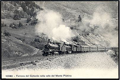 Italien. St. Gotthard jernbanen ved foden af Monte Piottino. No. 10348.