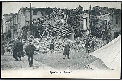 Italien. Rovine de Palmi. Skader efter jordskælv 1908. 