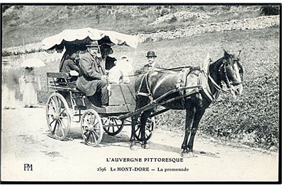 Frankrig, Le mont-Dore, hestevogn. no. 2596.