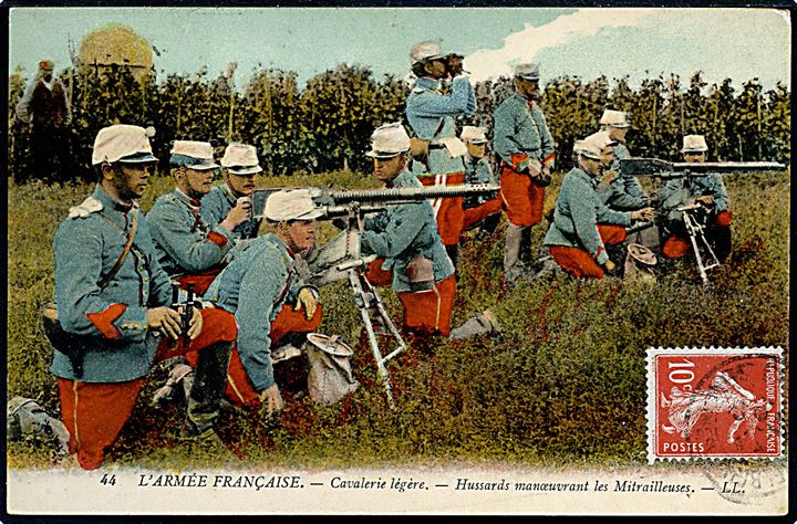 Frankrig. Soldater med maskingevær. No. 44.