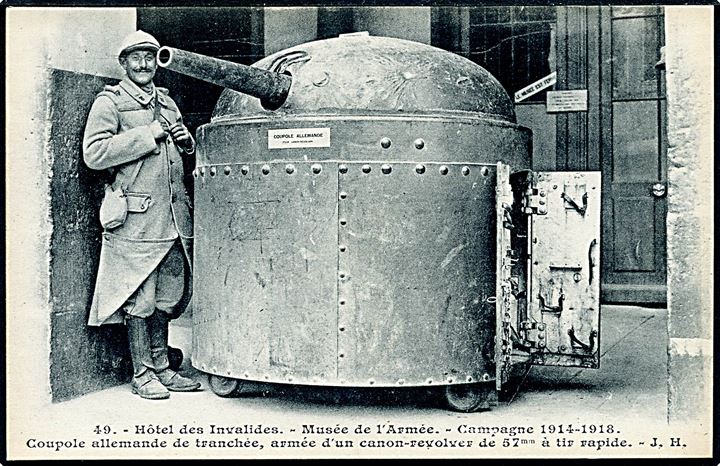 Frankrig, Tysk panseret kanon udstillet i Paris under 1. verdenskrig.