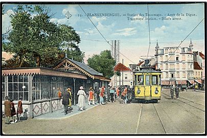 Belgien, Blankenberghe, sporvognsstation Arrét da la Dique. No. 34. 