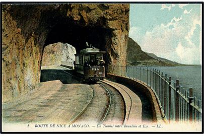 Frankrig, jernbanen mellem Nice og Monaco. 