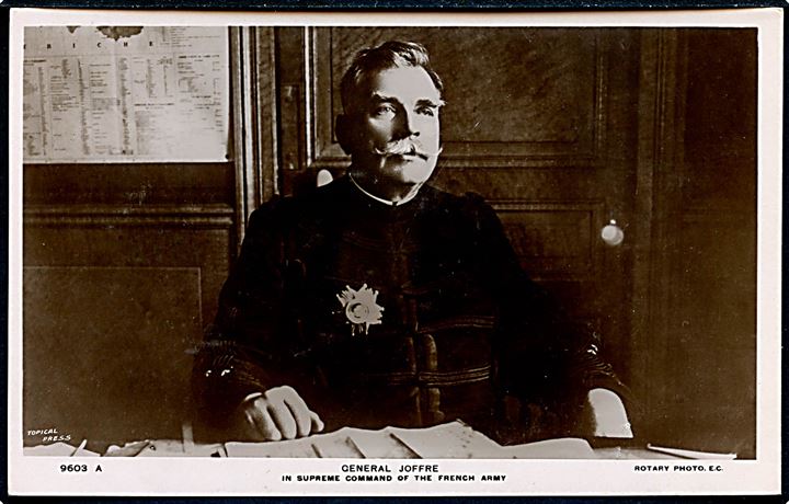 General Joffre, den franske øverstkommanderende under 1. verdenskrig. No. 9603A