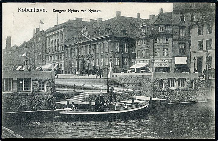 København. Kongens Nytorv ved Nyhavn. Fritz Benzen type IV no. 58