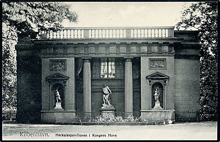 København. Herkulespavillonen i Kongens Have. Fritz Benzen type IV no. 653