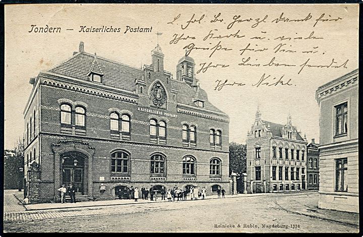 Tønder, Kaiserlisches Postamt. Reinicke & Rubin no. 1334.