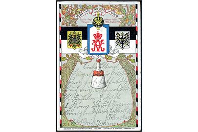 Regimentskort for Füsilir.-Regt. Königin (Schlesw.-Holst.) No. 86 i Flensburg. Steinbach & Strache.