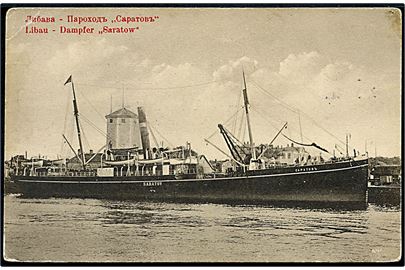Saratow, S/S, The Russian North-West Steamship Co. Libau. Tidligere DFDS Leopold II solgt til Rusland 1911. Hj.knæk.