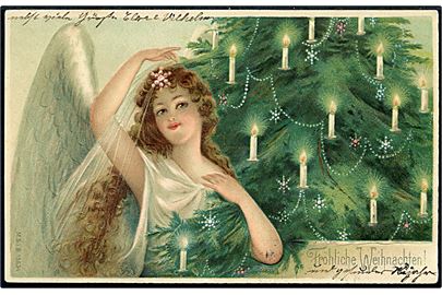 Engle og juletræ. M.S.i.B. no. 18534.