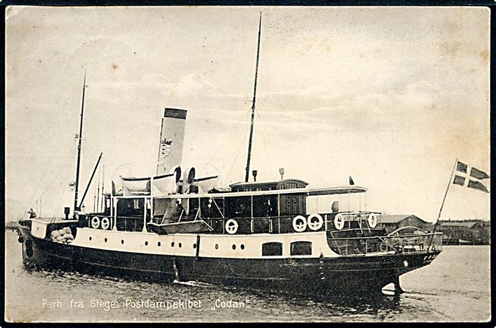 Codan, S/S, Møens D/S A/S færge på ruten Stege - Kalvehave. C. M. Nielsen no. 491.