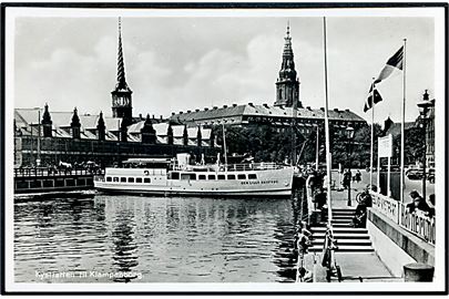 Den lille Havfrue, M/S, Øresund D/S A/S. Kystfart fra København til Klampenborg. Reklamekort no. 12635372.