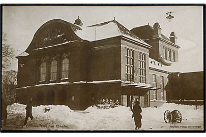 Odense, det nye teater i sne. Stenders no. 1773. 