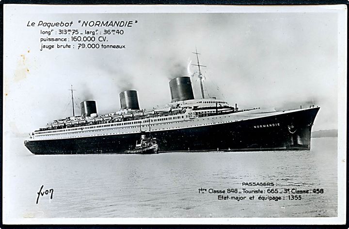 Normandie, Compagnie Generale Transatlantique Havre-New York.