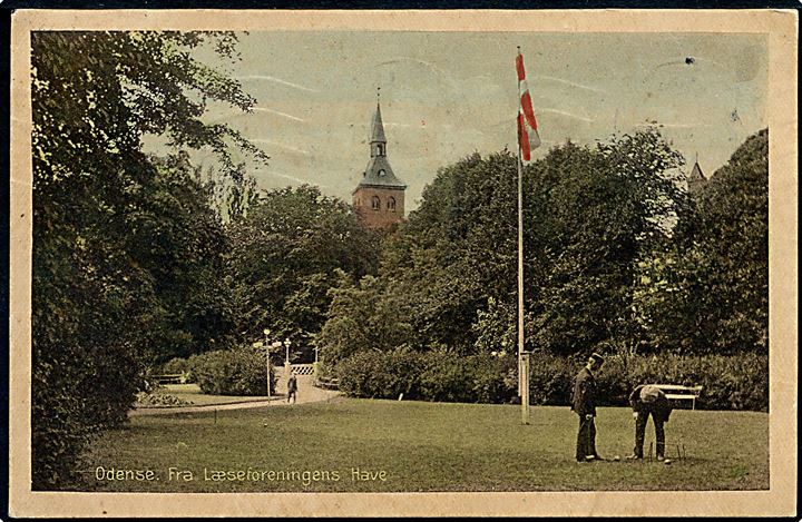 Odense, fra Læseforeningens Have. Stenders Odense no. 12.