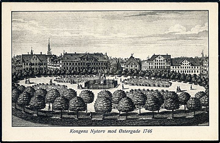 Købh., Kongens Nytorv mod Østergade 1746. Stenders serie Fra gamle Dage no. 26944.