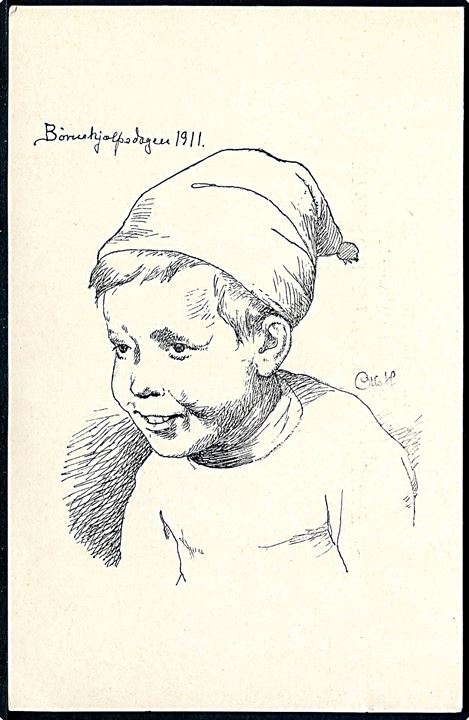 Otto Haslund. Børnehjælpsdagen 1911. Chr. J. Cato U/no.