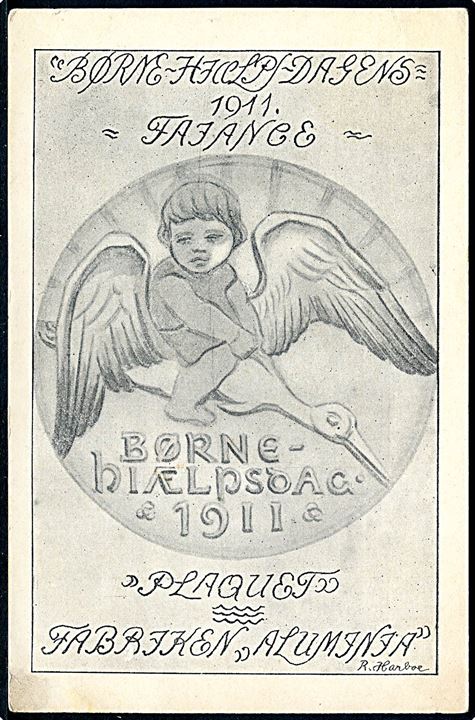 R. Harboe, Aluminia platte. Børnehjælpsdagen 1911. Chr. J. Cato U/no.