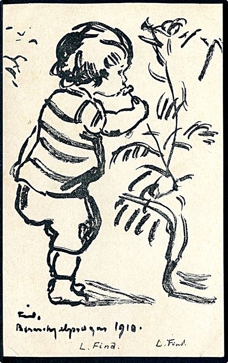 Ludvig Find. Børnehjælpsdagen 1910. Chr. J. Cato U/no.