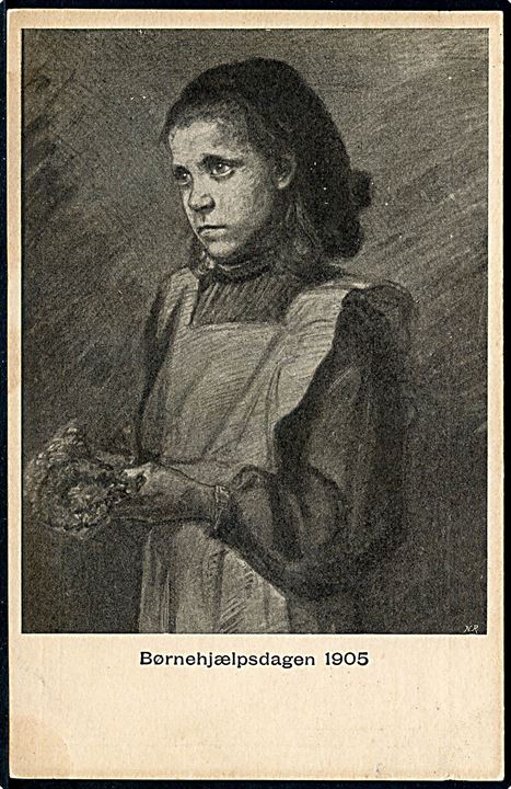 Ukendt kunstner N.R.. Børnehjælpsdagen 1905. U/no.