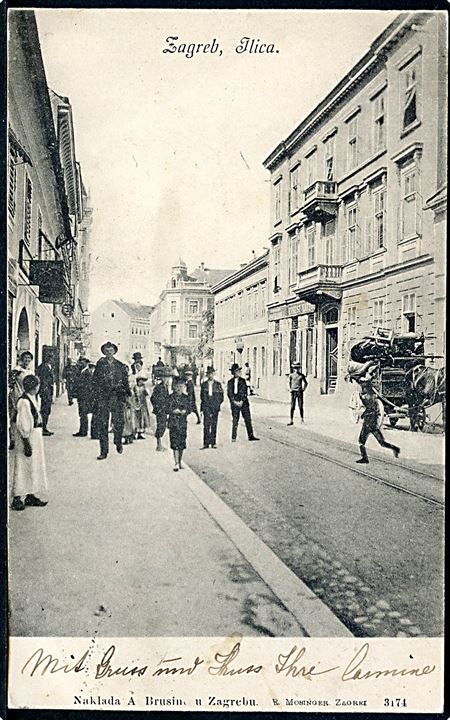 Zagreb, Ilica. Naklade A Brusin no. 3174. 