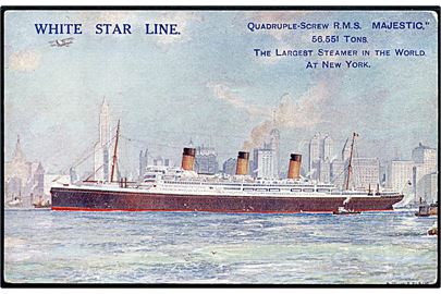 Majestic, S/S, White Star Line i New York. 