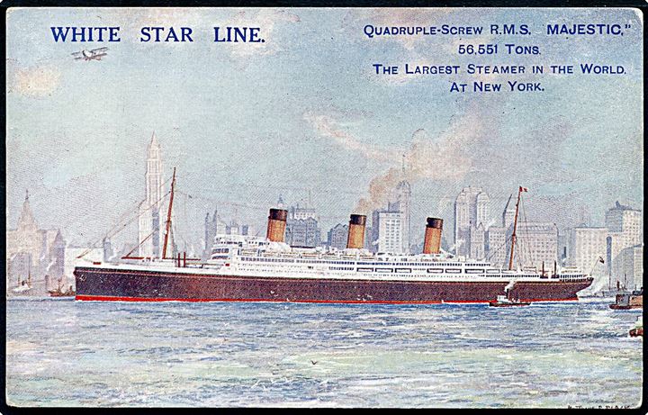 Majestic, S/S, White Star Line i New York. 