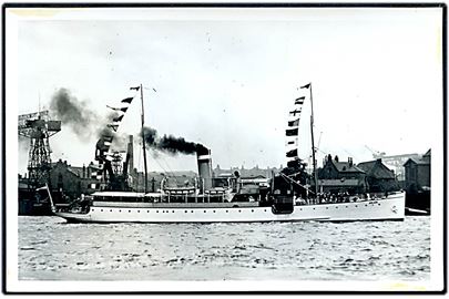 Adler, S/S, tysk dampskib. Fotokort u/no. Har været opklæbet.
