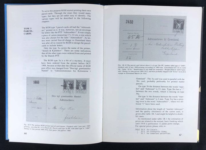 Greenland Specialcatalogue - Parcel-cards no. 1 af Torben Hjørne 1982. 196 sider specialkatalog over grønlandske adressekort. 