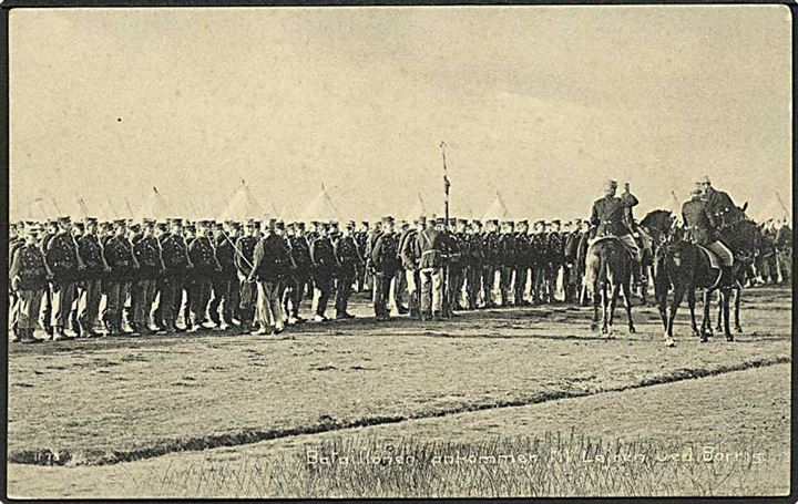 Bataillonen ankommer til Lejren ved Borris. C. Jørgensen u/no.