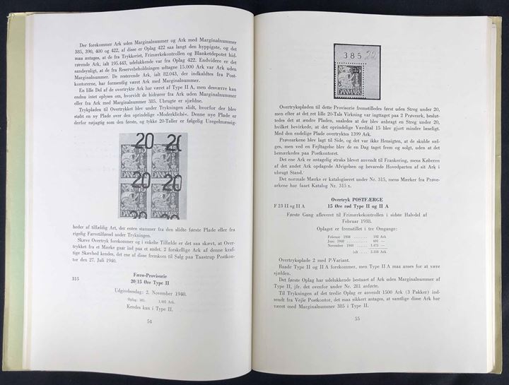 Haandbog over Danmarks Staalstukne Frimærker 1933-1948 af Mogens Juhl. 135 sider.
