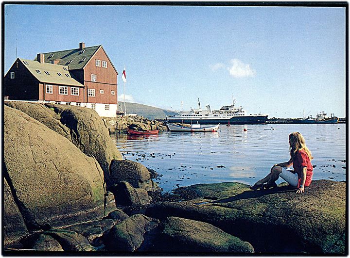 Færøerne. Tinganes i Thorshavn. J. A. Arge no. K 14. 