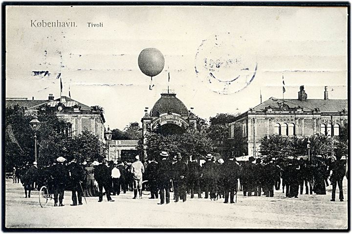 København. Tivoli med luftballon. Fritz Benzen type IV no. 37