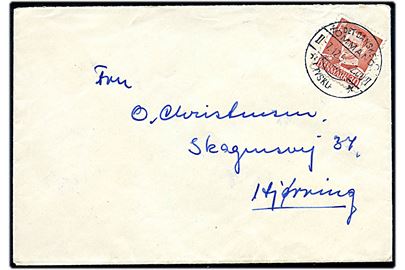 30 øre Fr. IX på brev annulleret Det danske Kommando / II - II / * i Tyskland * d. 7.12.1954 til Hjørring.