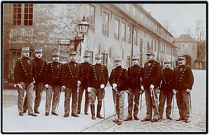 København. Soldater ved Kastellet. Fotokort u/no. 