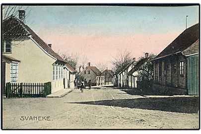 Bornholm. Svaneke gadeparti. Frits Sørensens Boghandel no. 213.