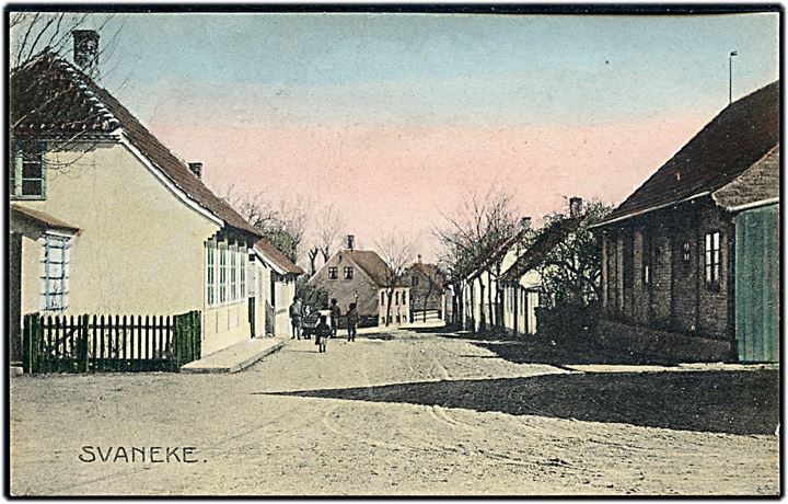 Bornholm. Svaneke gadeparti. Frits Sørensens Boghandel no. 213.