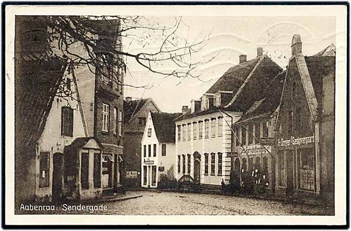 Aabenraa. Søndergade med bla Fr. Dreyer's Gæstgivergaard. Stenders no. 60976. 