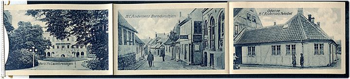 Odense, H. C. Andersens Fødested. Brevkort med fotolomme og prospekter. Stenders u/no.