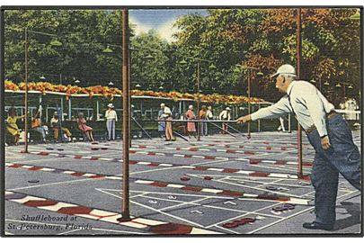 Pensionisterne spille shuffleboard i St. Pettersburg, USA. U/no.