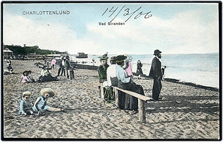 Charlottenlund, strandparti. Stenders no. 3758.