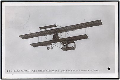 Henry Farman maskine under flyvning. Etoile no. 93.